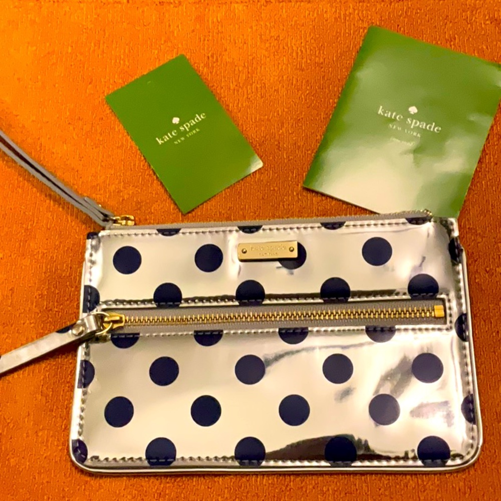Kate Spade Carlisle Street Zippered Wristlet Pouch.